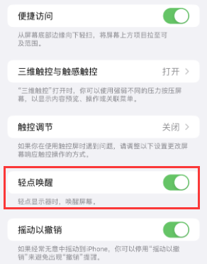 盖州苹果授权维修站分享iPhone轻点无法唤醒怎么办