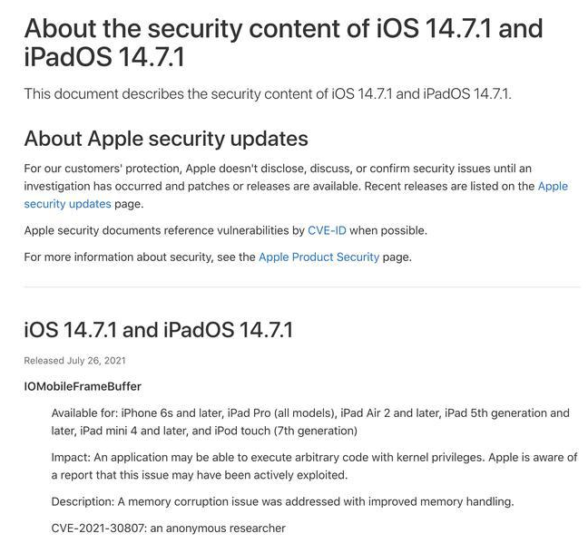 盖州苹果手机维修分享iOS 14.7.1 正式版更新内容及升级方法 